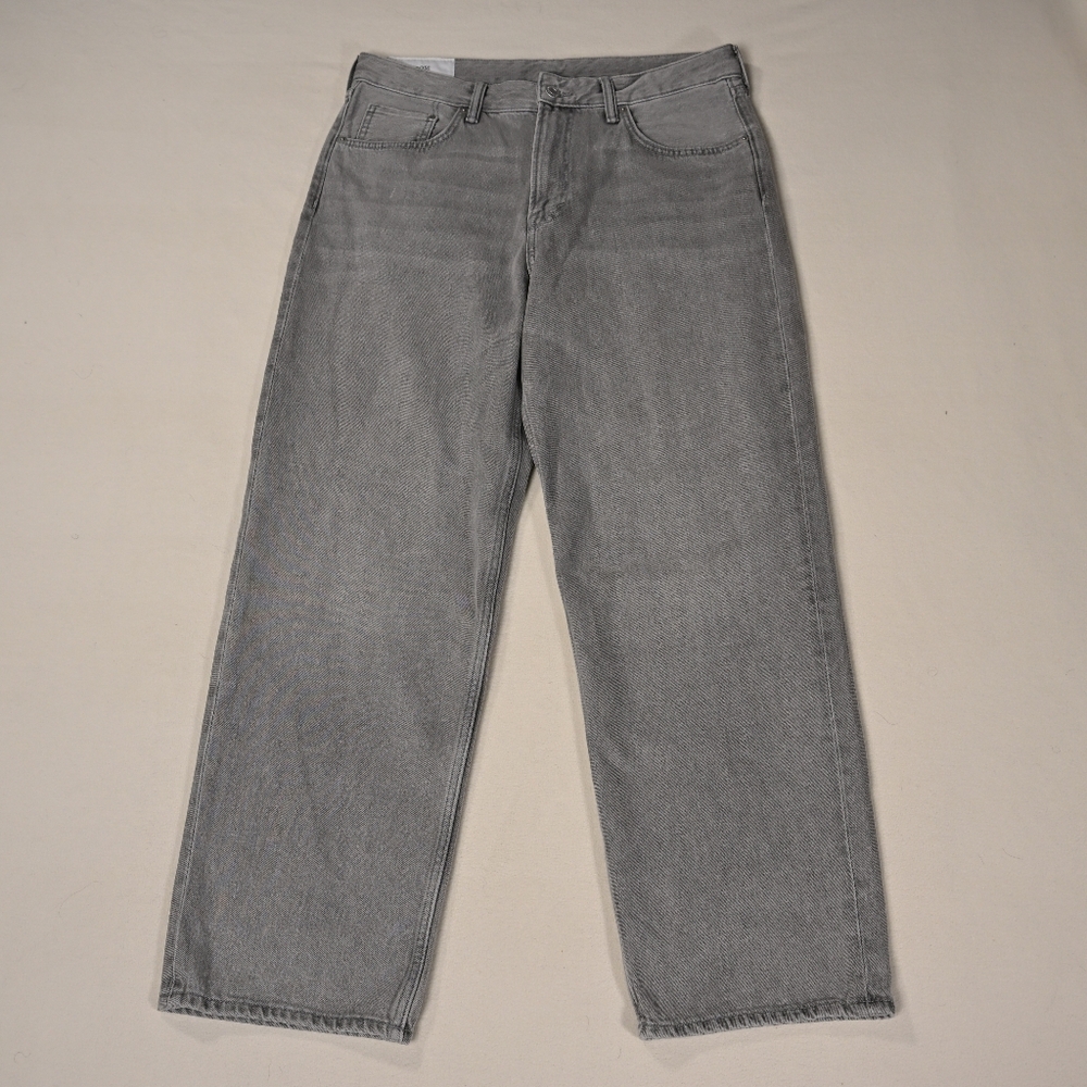 HM Jeans Mens 34x30Ample Loose Fit Baggy Grunge Skater Streetwear Gray